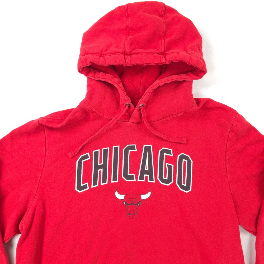 Chicago Bulls Hoodie Mens Large Red Fanatics NBA Basketball Pullover Sweatshirt